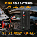 Pursuit UltraSafe Car Jump Starter, 1000A Jump Box Battery Booster Charger( 6.0L Gasoline or 3.0L Diesel), Jump Pack Powe Bank with Emergency Light & Compass for SUV and Trucks