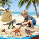 6 Pcs Big Dinosaur Toys Set,Realistic-Looking Dino T-Rex Carnotaurus,Blue Velociraptor, Mosasaurus Toy for Boys Girls Children Kids 3-12 Years Old, Idea Brithday Christmas Gifts.