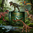 6 Pcs Big Dinosaur Toys Set,Realistic-Looking Dino T-Rex Carnotaurus,Blue Velociraptor, Mosasaurus Toy for Boys Girls Children Kids 3-12 Years Old, Idea Brithday Christmas Gifts.