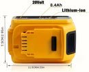 20V 8.4Ah True Capacity Replacement Battery for Dewalt 20V Compatible with Dewalt DCB200 DCD DCF DCG Series Cordless Power Tools