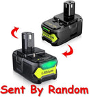 18V 6.0 Ah HIGH Capacity Battery for Ryobi ONE+ System P102 P103 P105 P107 P108 P109 P122 18-Volt w/LED Gauge Indicator Cordless Tool Battery