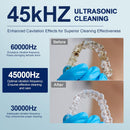 Ultrasonic Retainer Cleaner Machine for Braces, Jewelry, Mouth Guard, Ultrasonic Cleaner with 3 Modes, Suitable for Dental Appliances, Mouth Guard, Night Guard Braces, Jewelry