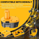 2 pack 18V 5.0Ah Ni-MH Replacement Battery for Dewalt XRP Tools | Compatible with DC9096, DC9098, DC9099, DW9095, DW9096, DW9098