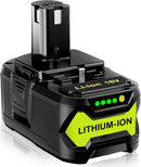 18V 6.0 Ah HIGH Capacity Battery for Ryobi ONE+ System P102 P103 P105 P107 P108 P109 P122 18-Volt w/LED Gauge Indicator Cordless Tool Battery