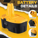 2 pack 18V 5.0Ah Ni-MH Replacement Battery for Dewalt XRP Tools | Compatible with DC9096, DC9098, DC9099, DW9095, DW9096, DW9098