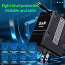 PURSUIT GaN Wall Charger with Retractable USB-C & Lightning Cables and Folding Plug