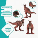 6 Pcs Big Dinosaur Toys Set,Realistic-Looking Dino T-Rex Carnotaurus,Blue Velociraptor, Mosasaurus Toy for Boys Girls Children Kids 3-12 Years Old, Idea Brithday Christmas Gifts.