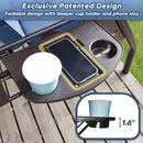 3 Seat Outdoor Porch Patio Swing with Stand 800lbs 2-in-1 Convertible Swing Bed with Adjustable Canopy & Removable Cushion for Yard Garden Deck