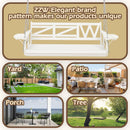 Wooden Porch Swing Heavy Duty 550 LBS Outdoor Patio Swing Bench for Adults with Hanging Chains & Upgraded Cupholders Two Person Front Porch Tree Swing Chair for Garden & Backyard & Balcony