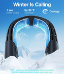 85%NEW TORRAS COOLIFY 2S Neck Air Conditioner, Portable Personal Cooler and Heater Strong Wind, 3-Speed, App Control Neck Fan Rechargeable, Storm White