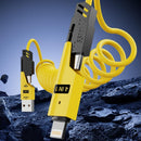 OOI Armored Dragon Vlll 4-in-1 Coiled Universal USB Charger Cable-65W Fast Car Charging & Data Sync for iPhone 16/15, iPad Pro,Electronic(Charging suit)