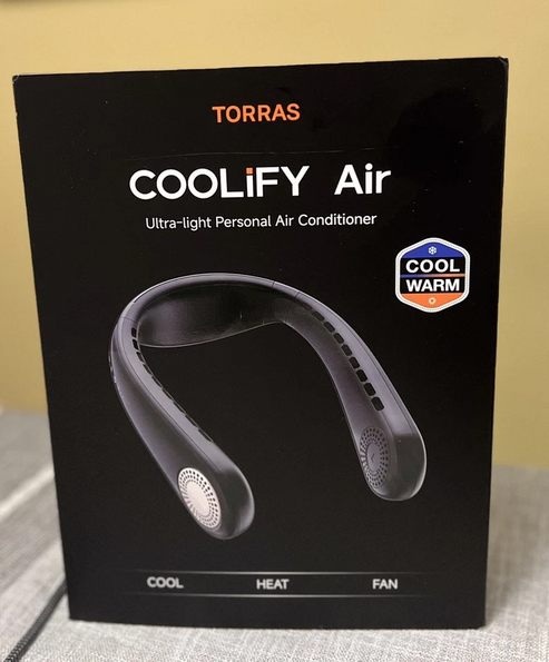TORRAS COOLiFY Air Neck Air Conditioner, Ultra-Light Portable Neck Fan Rechargeable with 3 Modes Fan/Cool/Heat